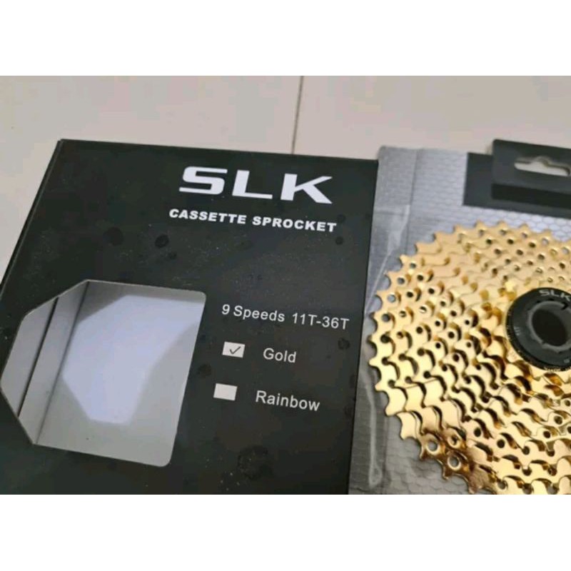 Sprocket 9 speed gold gear 9sp emas 11T - 36T merk SLK ZTTO sunshine sunrace bolany