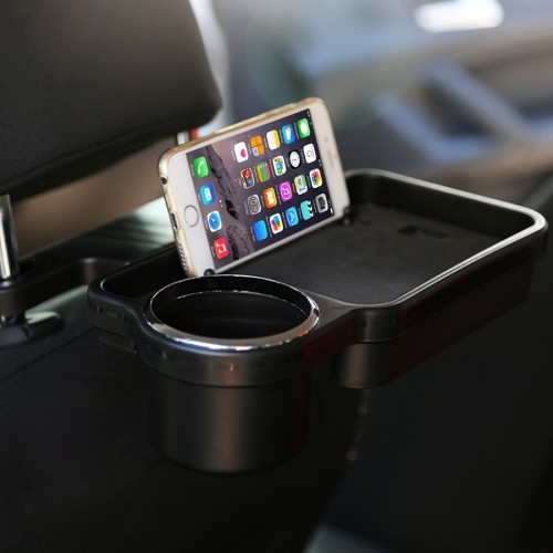 Car Table Tray + Cup Holder | Tempat Organizer Phone Jok Kursi Mobil