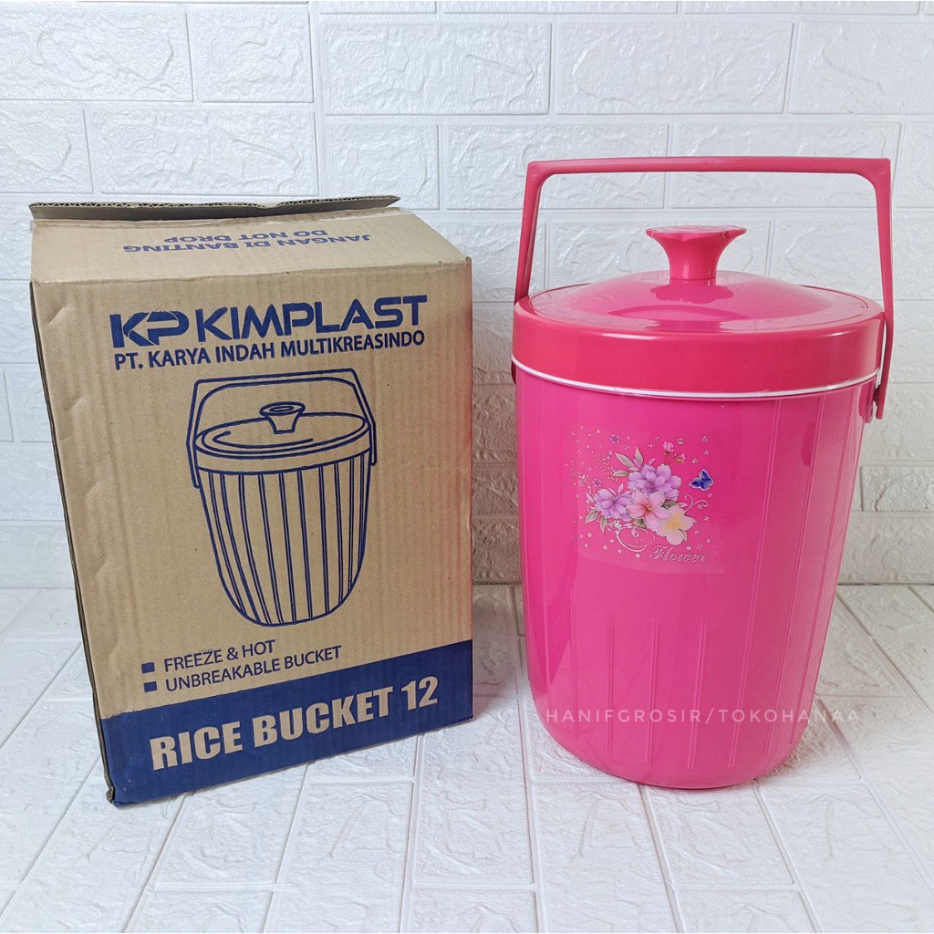 Rice Bucket 12 Liter Kimplast - Tempat Penyimpan Nasi dan Es Batu