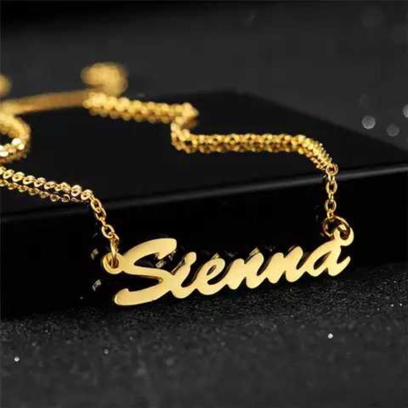 Sp_do kalung wanita nama sendiri dewasa Dan anak nama unik perhiasan kalung mewah ful set perhiasan 