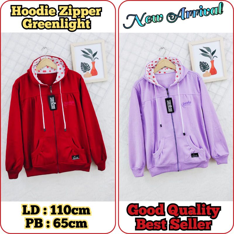 Geenligt Hoodie Jaket Wanita Motif Bunga