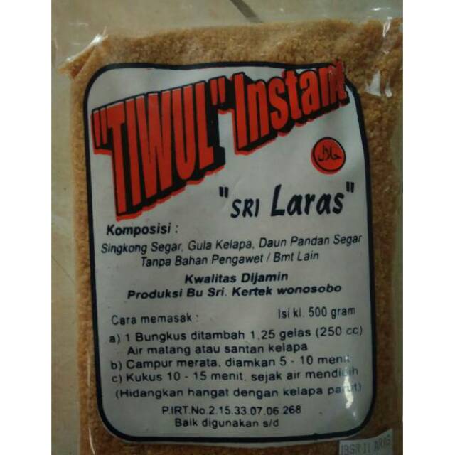 

Tiwul instan makanan Khas Wonosobo