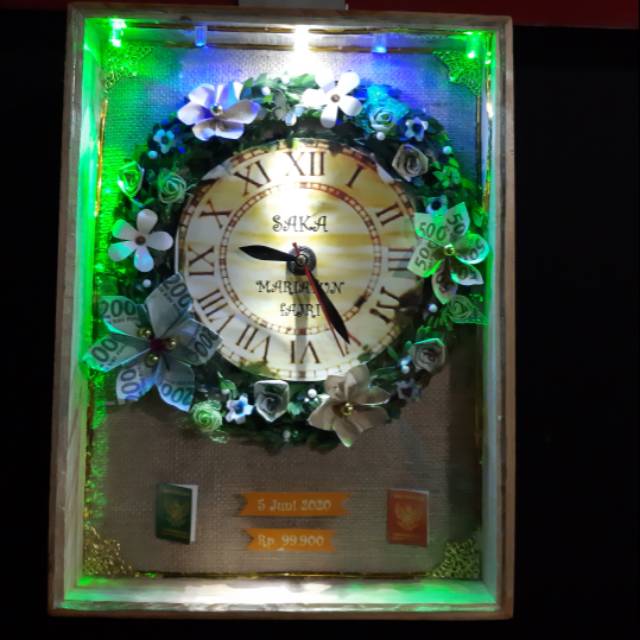 Mahar maskawin jam rustic, mahar uang rustic , mahar pernikahan rustic, souvenir pernikahan