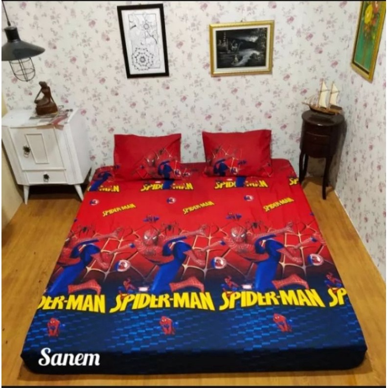 SPREI SPIDERMAN 180X200 - SPREI MOTIF SPIDERMAN 180x200 - SPREI SPIDERMAN 120x200