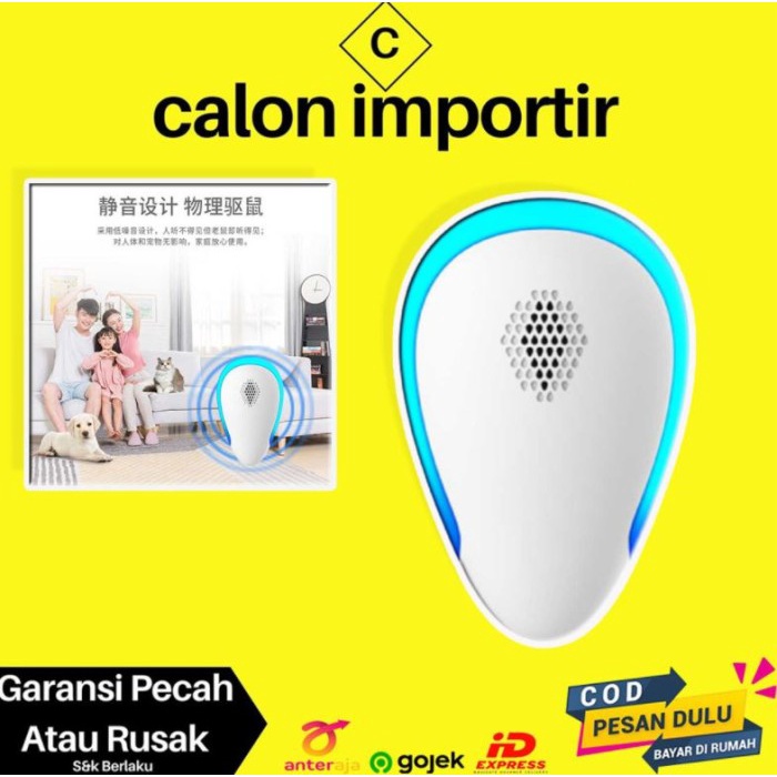 ALAT PENGUSIR ANTI NYAMUK TIKUS KECOA LALAT CICAK ELEKTRIK ULTRASONIC