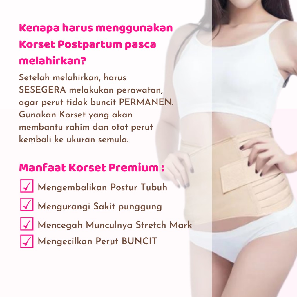 Korset Postpartum Original / Korset Pengecil Perut / Stagen Pasca Melahirkan