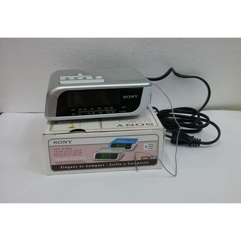 SONY RADIO ICF C 205 FM AM CLOCK RADIO COMPACT