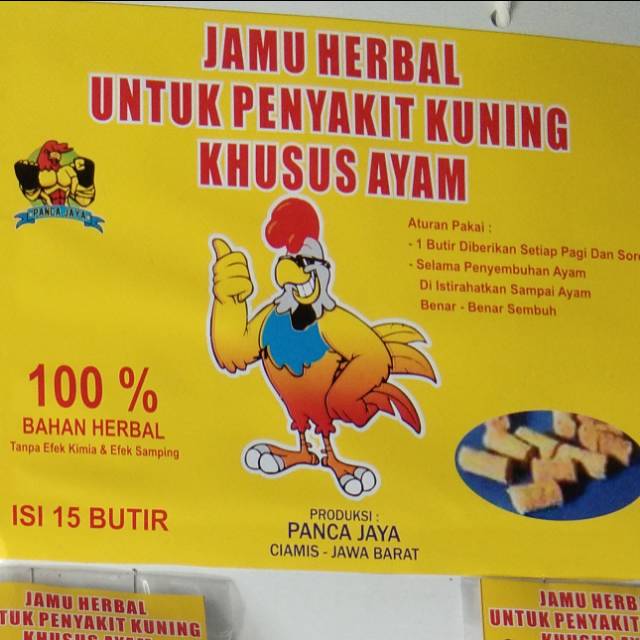 JAMU HERBAL UNTUK PENYAKIT KUNING KHUSUS AYAM PANCA JAYA ayam