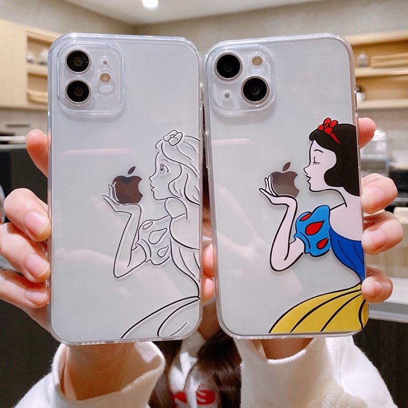 Soft case TPU Motif disney snow white Untuk iphone 11 pro max 13 12 pro max Xs max XR 7plus 8plus 7 8 Se 2020