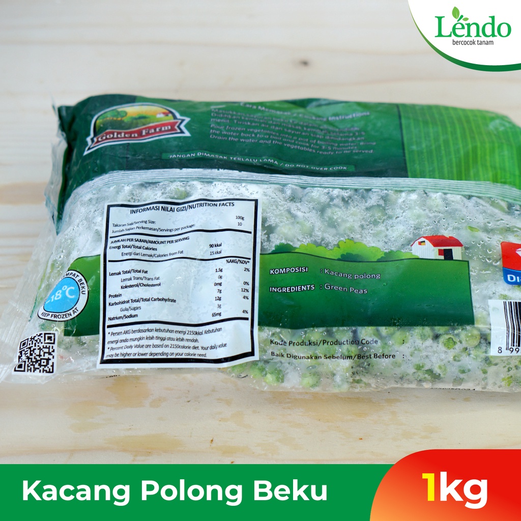 

Kacang Polong Beku /Frozen Peas Golden Farm