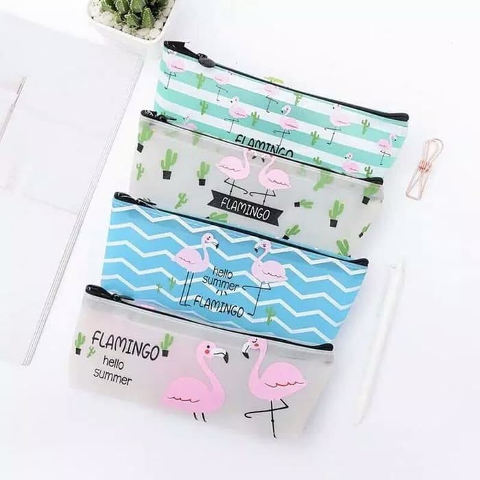 

BS121 Tempat Pensil CUTE Motif Flamingo / Tempat Pensil Animal Flamingo
