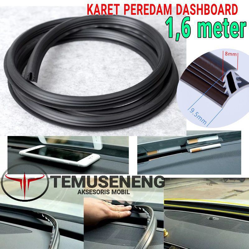 Karet Mobil Interior Doashboard Peredam Suara Kedap Anti Debu 1,6M