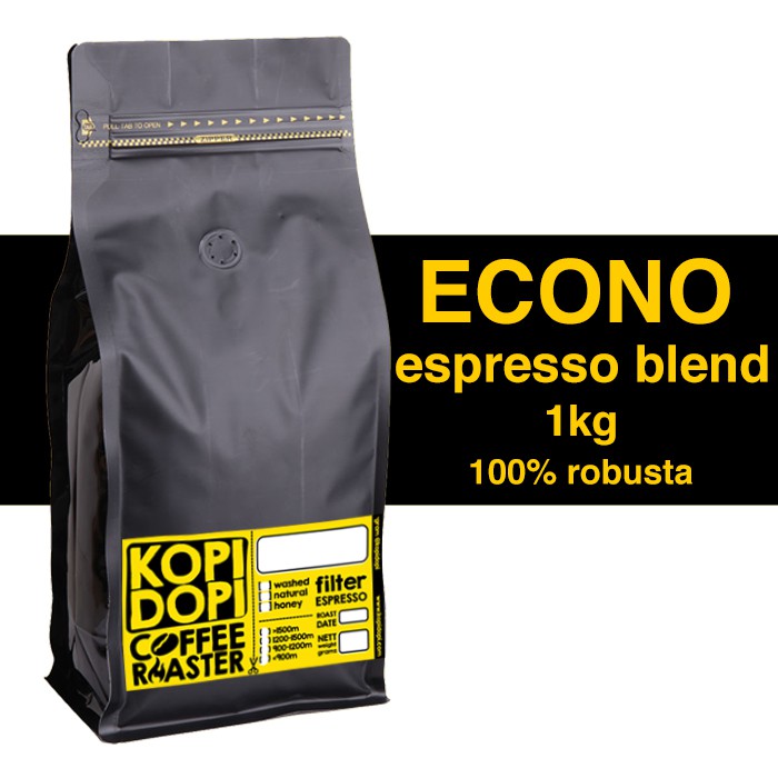 

Espresso Blend ECONO 100% Robusta 1kg 1 kg kilo Kopi Susu Kekinian