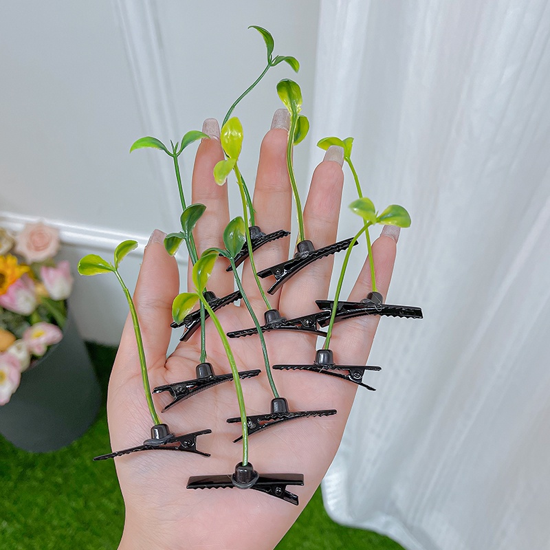 2022 Jepit Rambut Desain Rumput Lucu Gaya Korea Untuk Pasangan