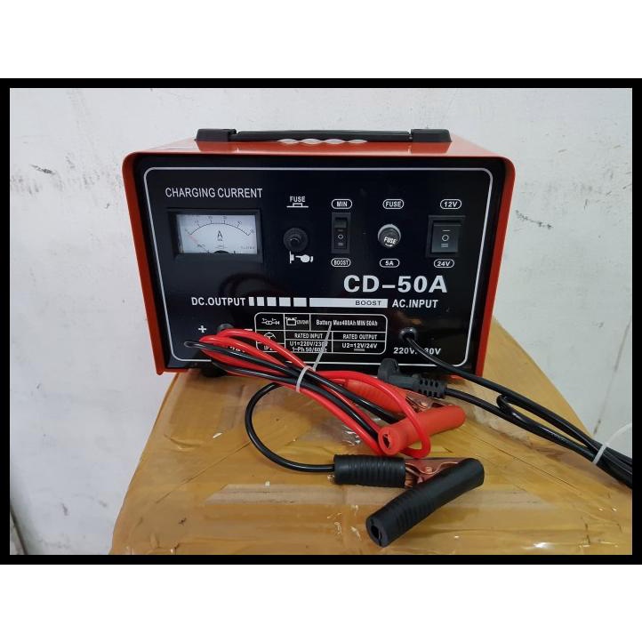 Charger Aki 50 Ampere Bisa Accu 12V & 24V Merk Rocia / Baterai
