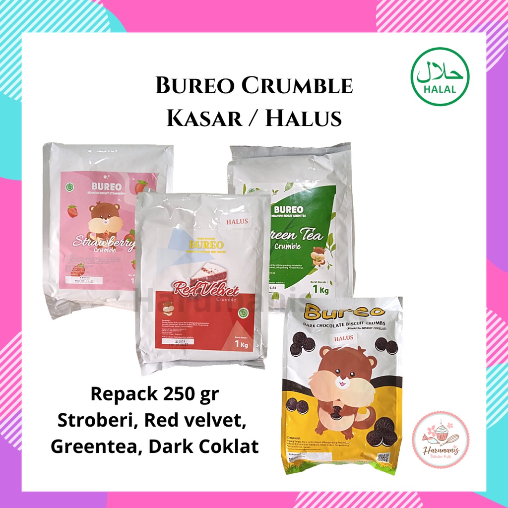 

Bureo Crumble Kasar dan Halus Repack 250gr