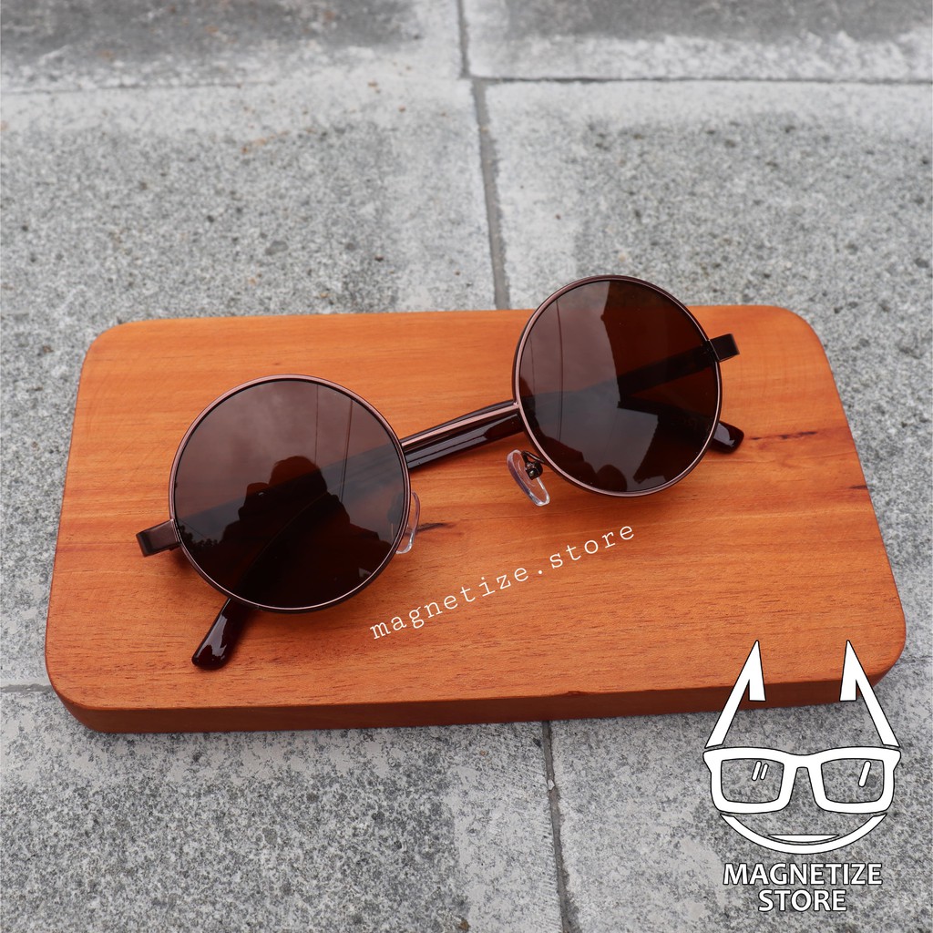 [[COD]] Kacamata boboho Kacamata bulat Kacamata bulat coklat Kacamata murah Kacamata coklat pria