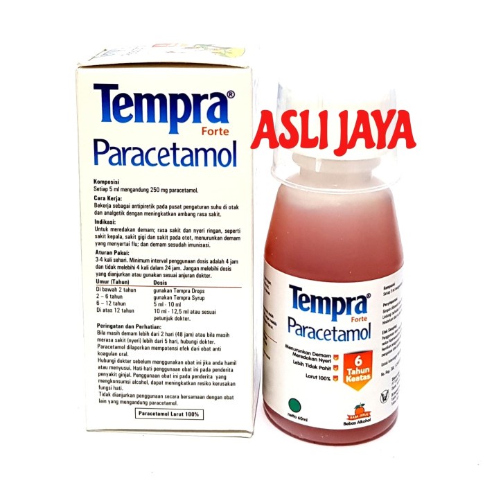 

TEMPRA SYRUP PARACETAMOL FORTE (RASA JERUK) - 60ML SANGAT AMPUH MANJUR