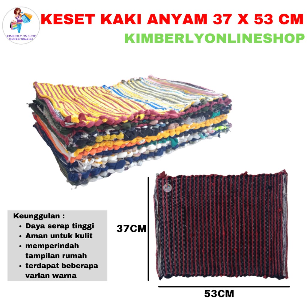 Keset Kaki Anti Slip Keset Rumah 37 x 53 Warna Random