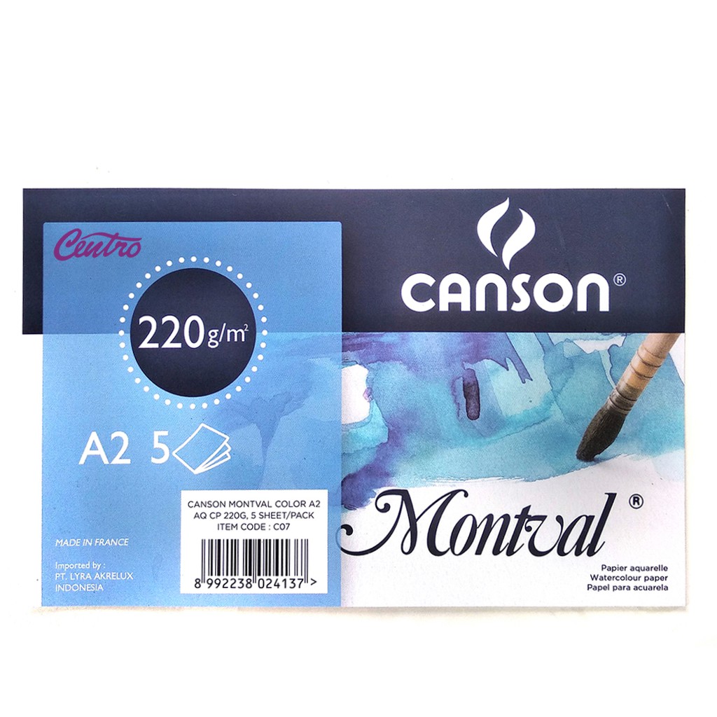 

Canson Montval 220 Gsm A2 Kertas Gambar Cat Air Watercolor Paper