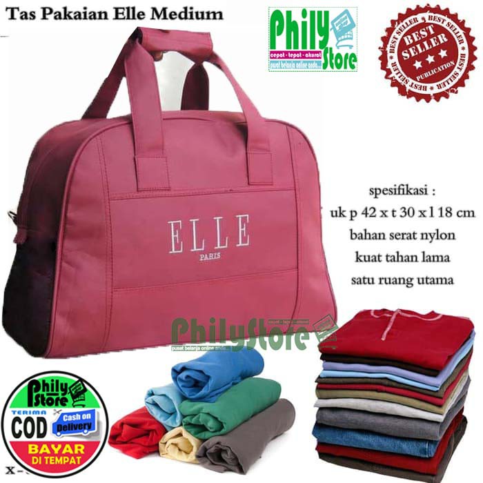Tas Travel Bag Jinjing Elle Tas Pakaian Tas Wanita Tas Baju Tas Belanja Tas Londry Tas Serbaguna