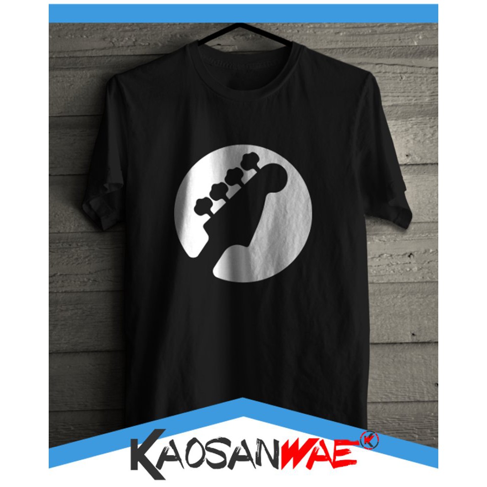 Kaos Musik Bass Head Pemain Gitar Bass Band Distro