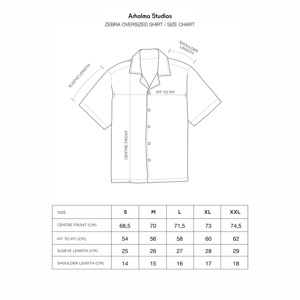 Arholma Studios - Oversized Shirt 'Zebra' Black