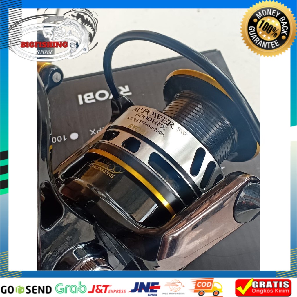 Reel Spinning Ryobi Ap Power SW 6000 8000 Salt Water Series