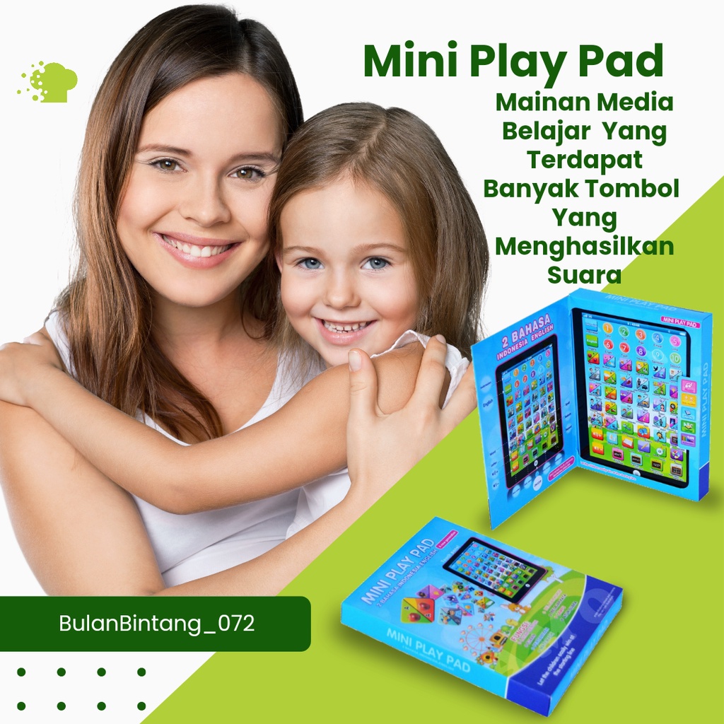 PLAY PAD 2 BAHASA BELAJAR SAMBIL BERMAIN DENGAN SERU Tablet Mainan Belajar Edukasi Edukatif Kreatifi