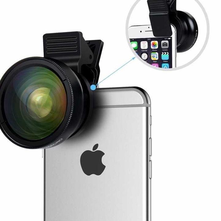 hku Lensa HP Fotografi Super Lebar Wide Angle Lens 0.45x + Macro 12.5x Untuk Smartphone Titangadget ,-4