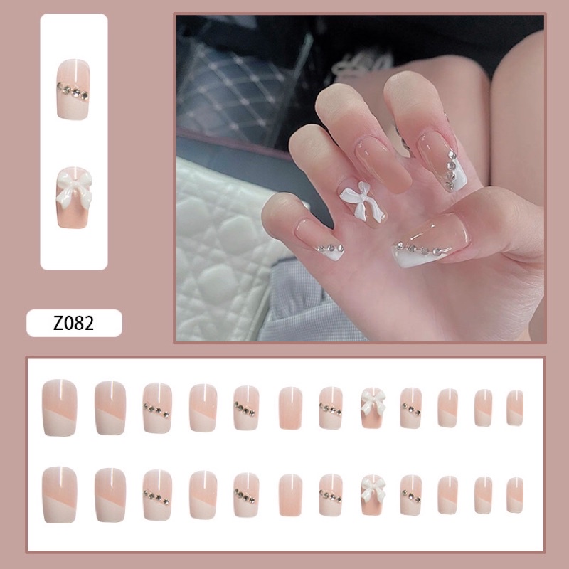 Kuku Palsu 【B127 ，lem cair】Nikah Wedding False Nailart Pengantin Tangan