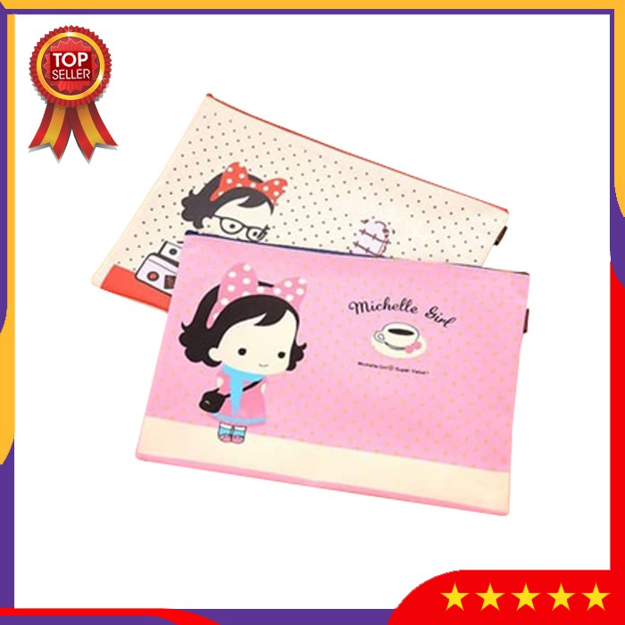 

MJ31 Tas Buku Kertas A4 File Storage Bag Tempat Buku Alat Tulis Organizer