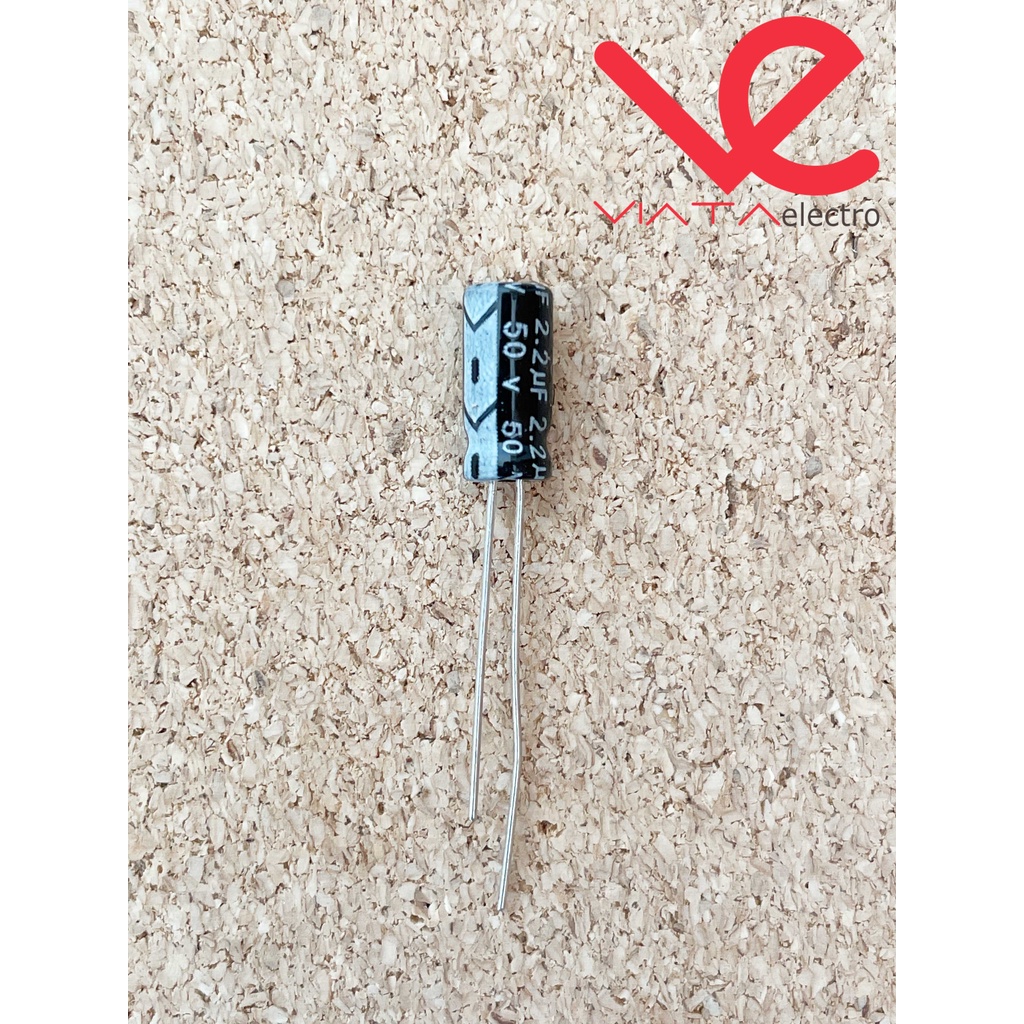 KAPASITOR ELCO 2.2UF 50V (1 BUAH) KAPASITOR CAPACITOR ELKO KAPASITOR 2,2 UF 50 V