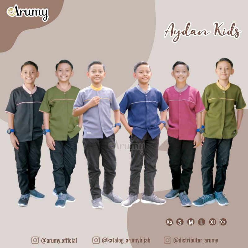 koko anak  AYDAN-KIANDRA by Arumy warna Navy