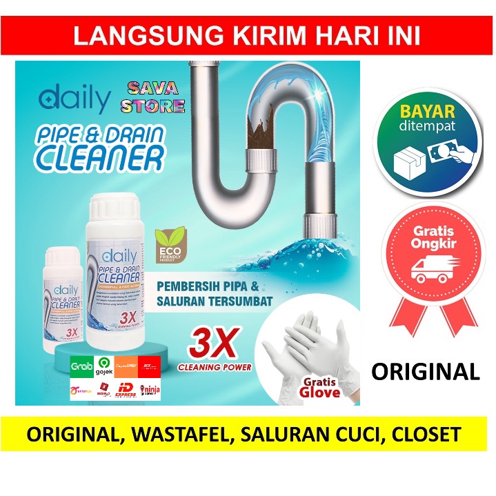 SERBUK ANTI SUMBAT BUBUK PELANCAR SALURAN AIR PIPA MAMPET WASTAFEL WC CLOSET TERSUMBAT PEMBERSIH - Daily Pipe Draine