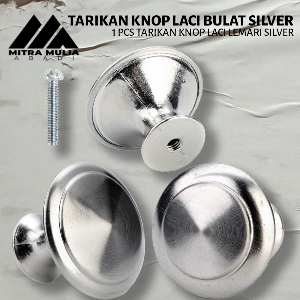 Tarikan Knop Laci Lemari Bulat