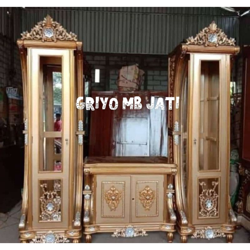lemari pajangan jati tv/lemari hias jati jepara