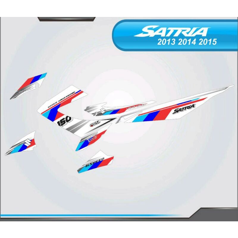 Stiker Sticker Striping Lis Variasi Satria Fu Facelift 2013 2014 2015 Grafis BMW Keren simple