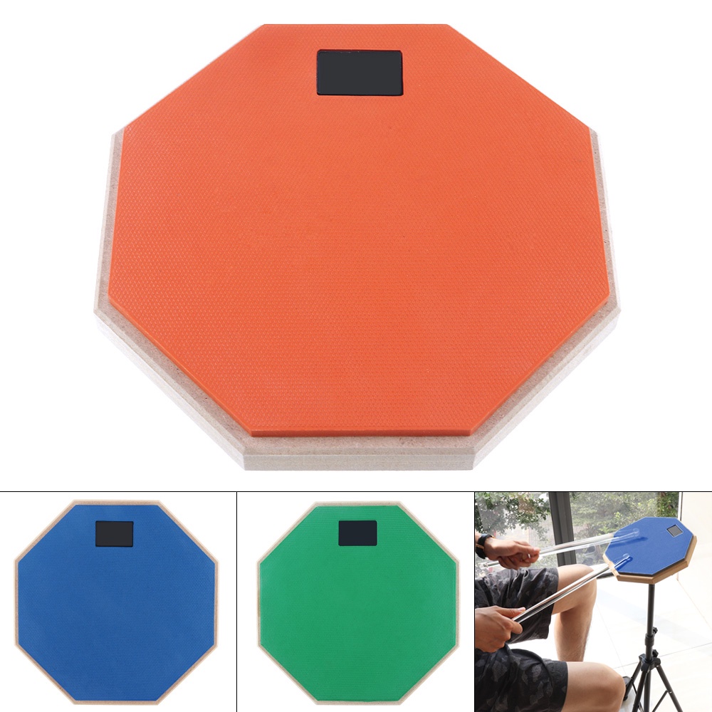 Pad Drum Bahan Karet Kayu 3 Warna Ukuran 8 Inch Untuk Latihan