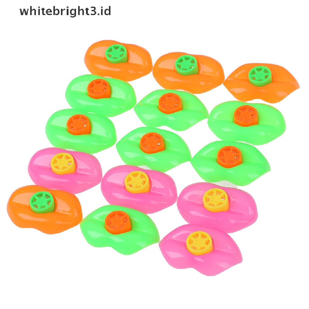 (whitebright3.id) 15pcs Peluit Bibir Bahan Plastik Untuk Pesta Ulang Tahun Anak