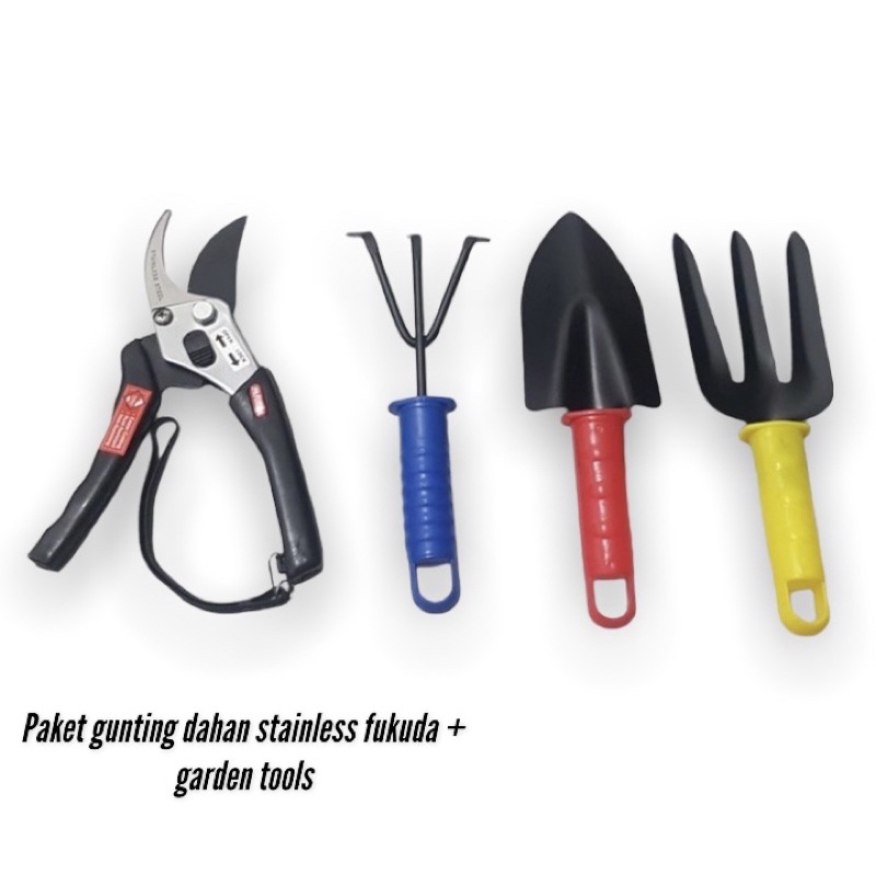 Paket gunting dahan ranting bunga bonsai Fukuda + garden tools