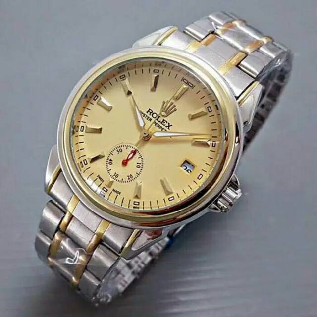 Terima Cod)Jam Tangan Pria Rolex Auto metic Strap Rantai (Dikirim Dari Jakarta)