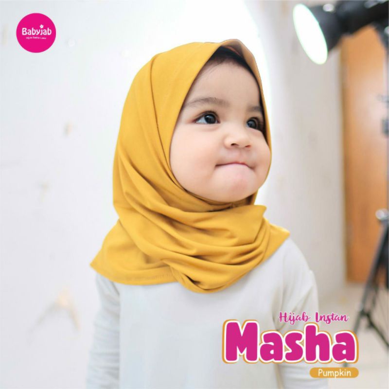 HIJAB INSTAN MASHA BY BABYJAB,hijabbayi,hijablucu,hijab cantik, babyjab lucu-Pumpkin