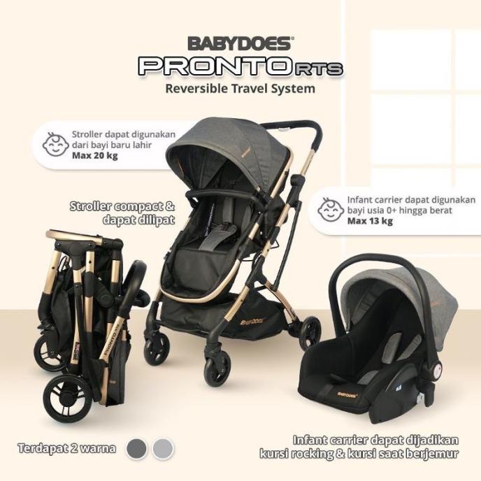 Stroller Babydoes Pronto R CH 2222 & Pronto RTS Travel System Cabin