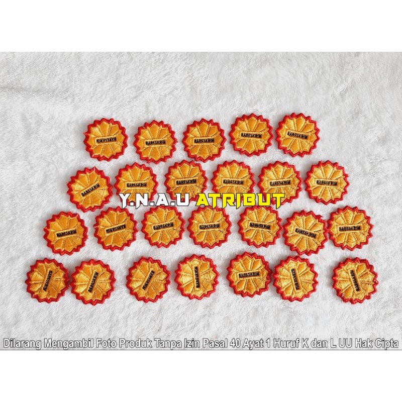 ATRIBUT PDL POLRI / PIN PDL RODA BARESKRIM POLRI BORDIR TIMBUL EXCLUSIVE