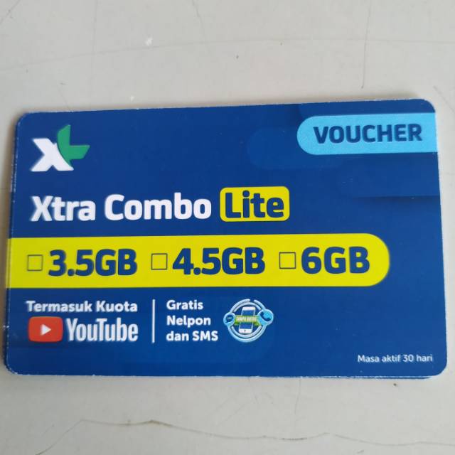 Voucher XL Xtra combo lite 3,5GB/ 4,5GB/ 6GB