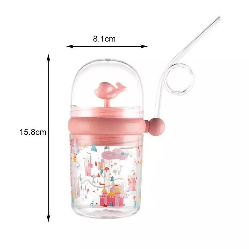Botol Minum Anak Air Mancur Botol Minum Unik Anak Anak 250ml Tumbler Lucu-4