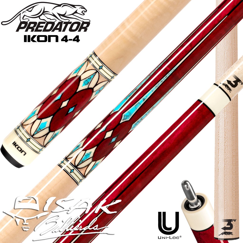 Predator IKON4-4 Uniloc | 314-3 Z-3 low Deflection Cue Stick Stik Billiard Biliar