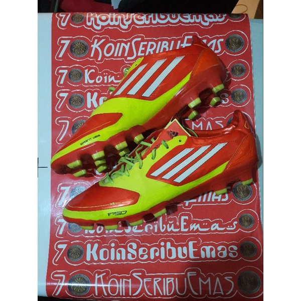 Sepatu Bola ORIGINAL ADIDAS F50 ADIZERO HG - Red/Yellow
Size EU 43⅓ // 27.5 cm.