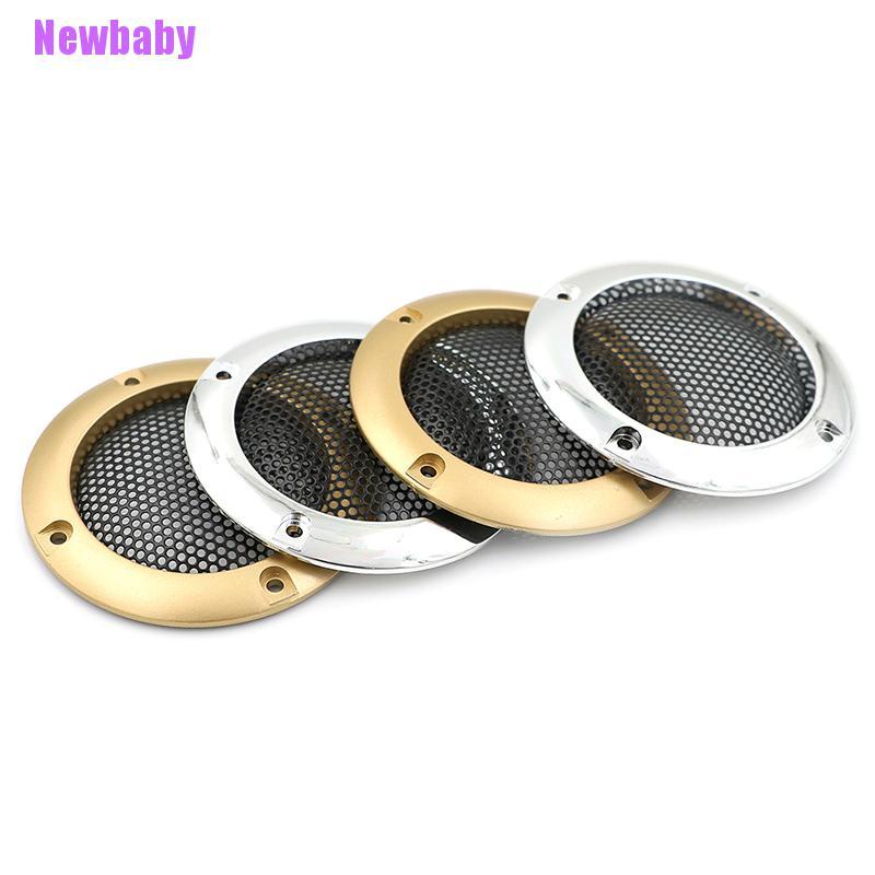 (Newbaby) 2pcs / Set cover speaker Audio 2 &quot;Bahan mesh metal Bentuk Bulat Untuk Dekorasi